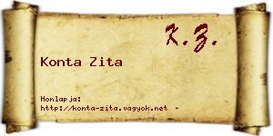 Konta Zita névjegykártya