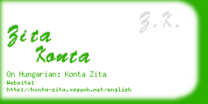 zita konta business card
